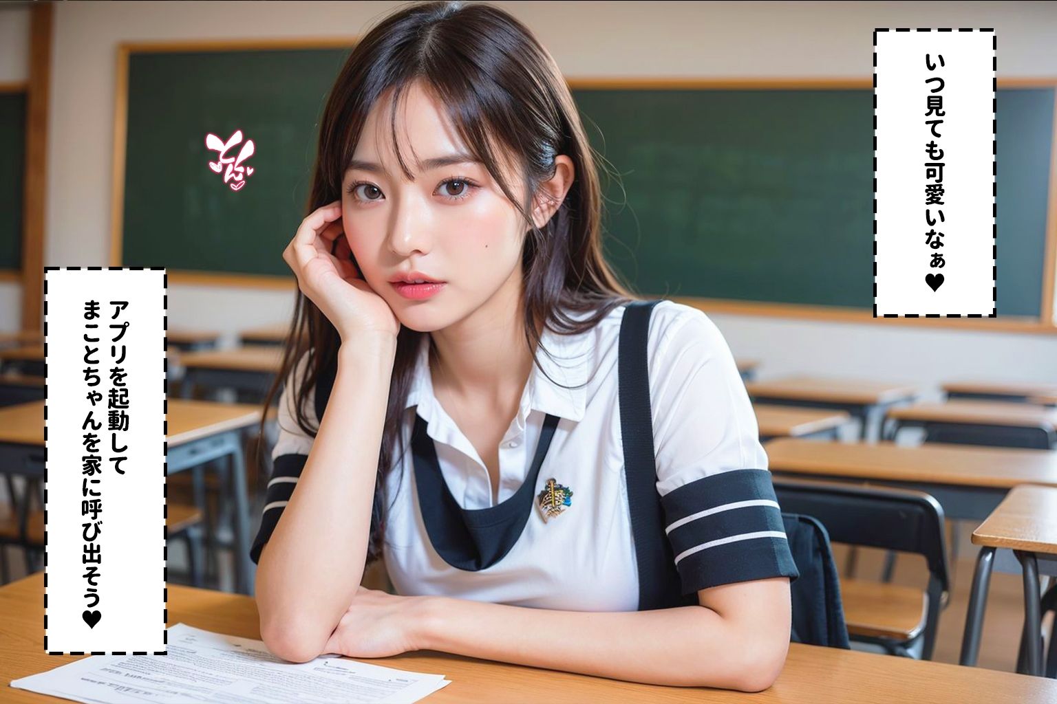 サンプル画像4:催〇学園！生意気な巨乳美女と強〇SEX＃2(AIななせ) [d_363594]