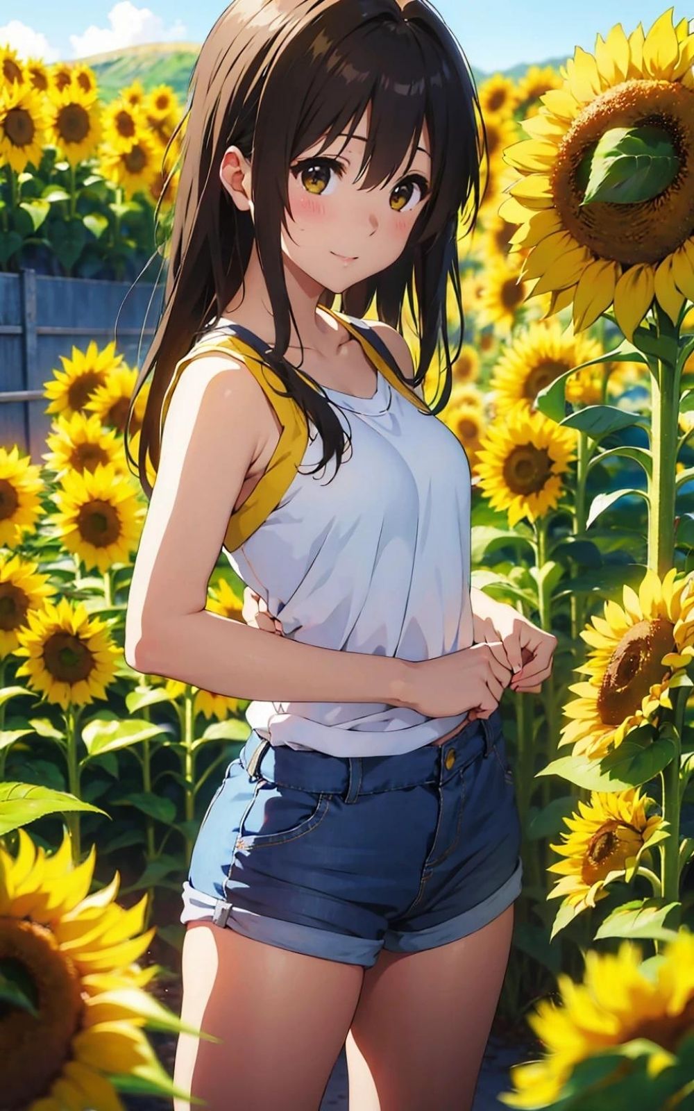 サンプル画像1:【美少女研究本】幼馴染とのひと夏の思い出(画像生成マン) [d_363608]