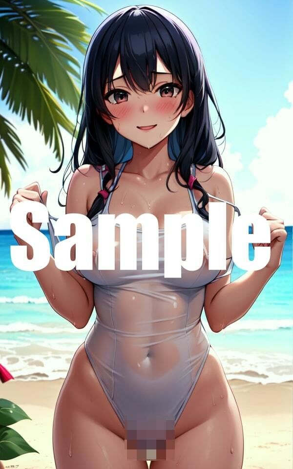 サンプル画像4:スケスケ水着美女(えろ漫画大百科) [d_363668]