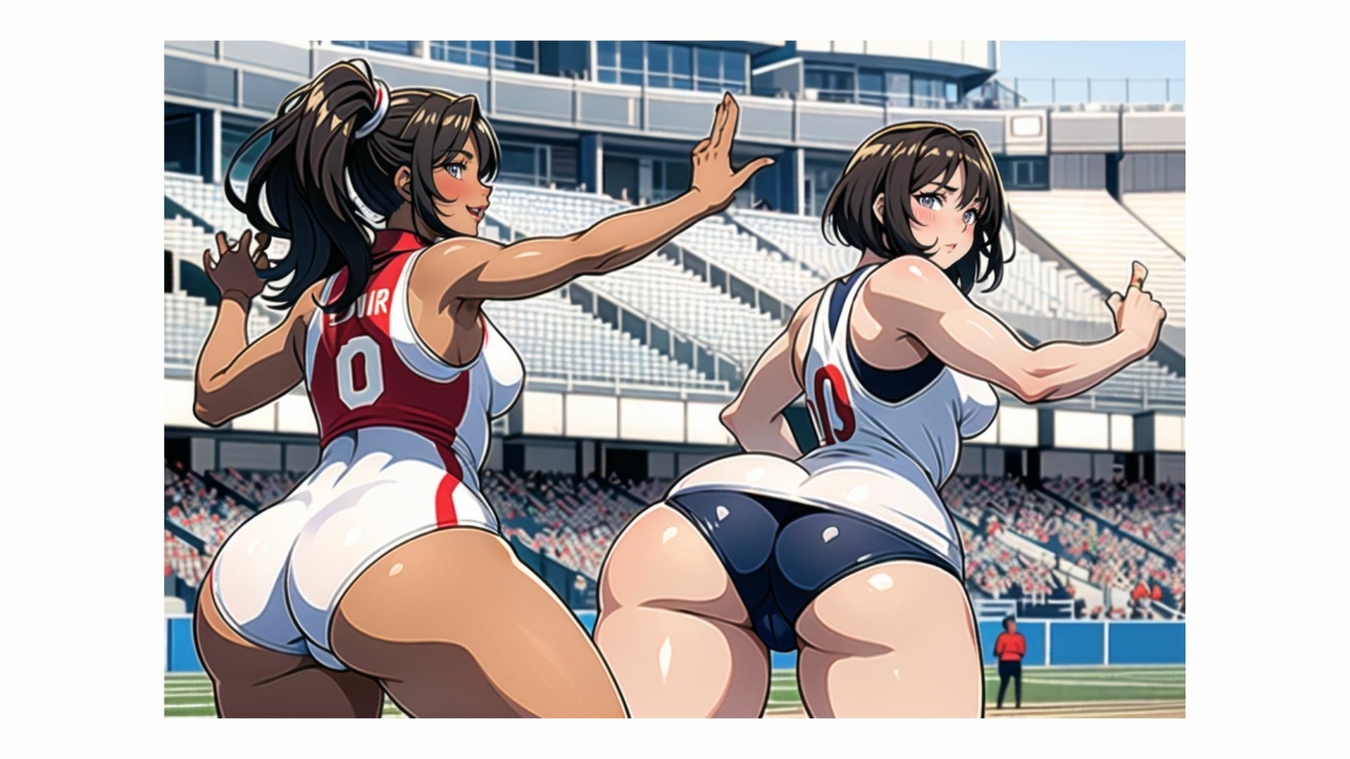 サンプル画像1:巨尻陸上いらすとれいてっど4(Stable Diffusionを使いこなしたいのに) [d_363692]