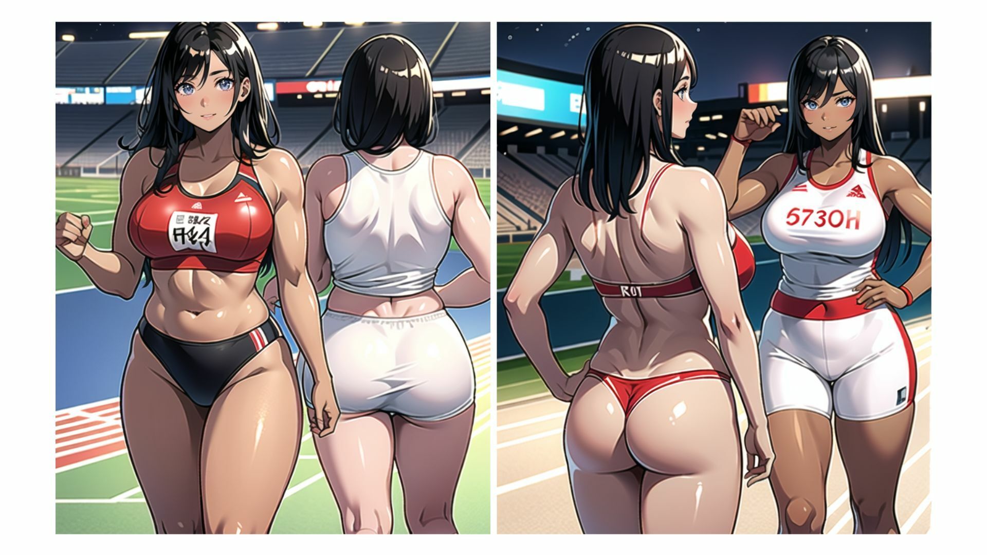 サンプル画像2:巨尻陸上いらすとれいてっど4(Stable Diffusionを使いこなしたいのに) [d_363692]