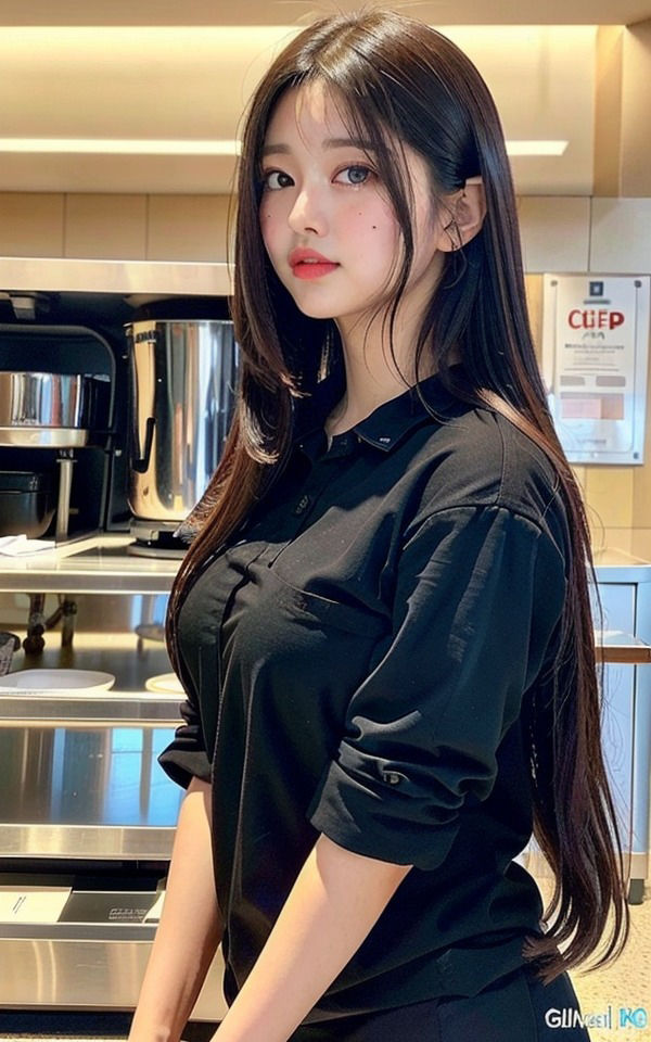 サンプル画像3:新人とオフィスで ショッピングモール編(AI妄想部屋) [d_363695]