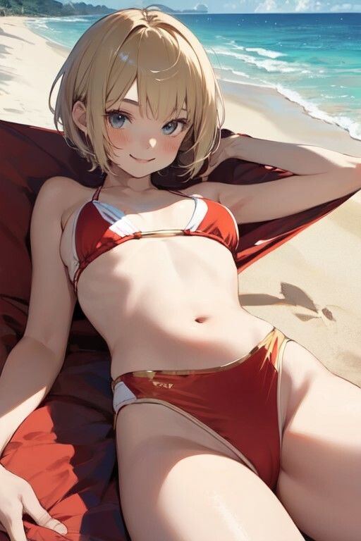 サンプル画像2:金髪ショート少女のちょっとえっちな画像(ニワトリドリーム) [d_363733]