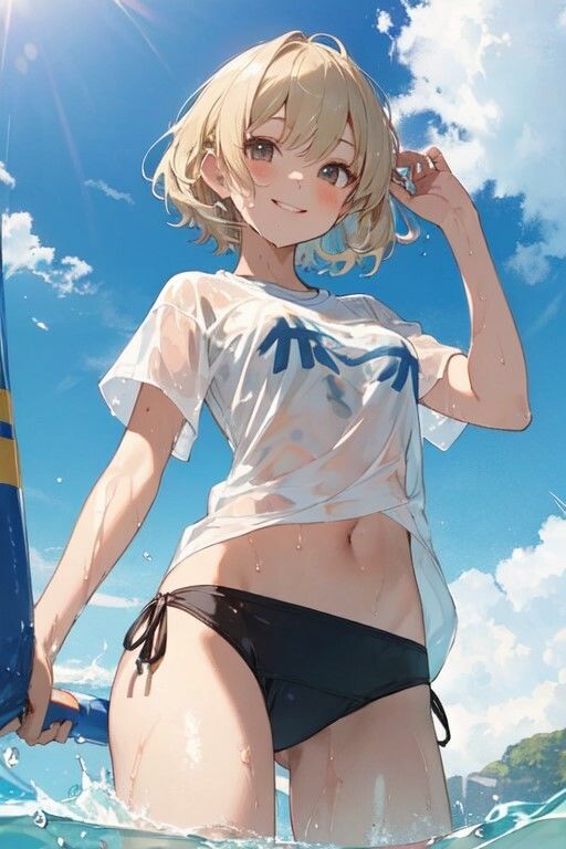 サンプル画像5:金髪ショート少女のちょっとえっちな画像(ニワトリドリーム) [d_363733]