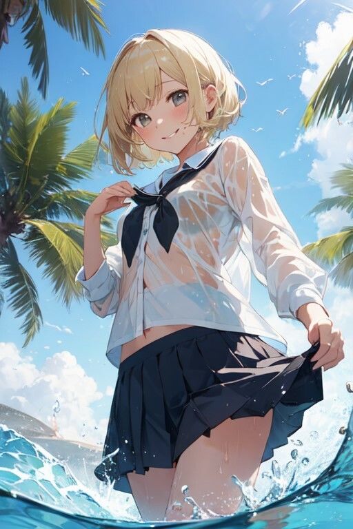 サンプル画像6:金髪ショート少女のちょっとえっちな画像(ニワトリドリーム) [d_363733]