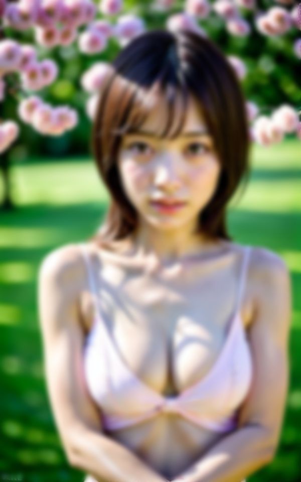 サンプル画像2:職場の花見で場所取りしたら後から来た同僚OLが実は露出狂で…。(AIみすず) [d_363739]