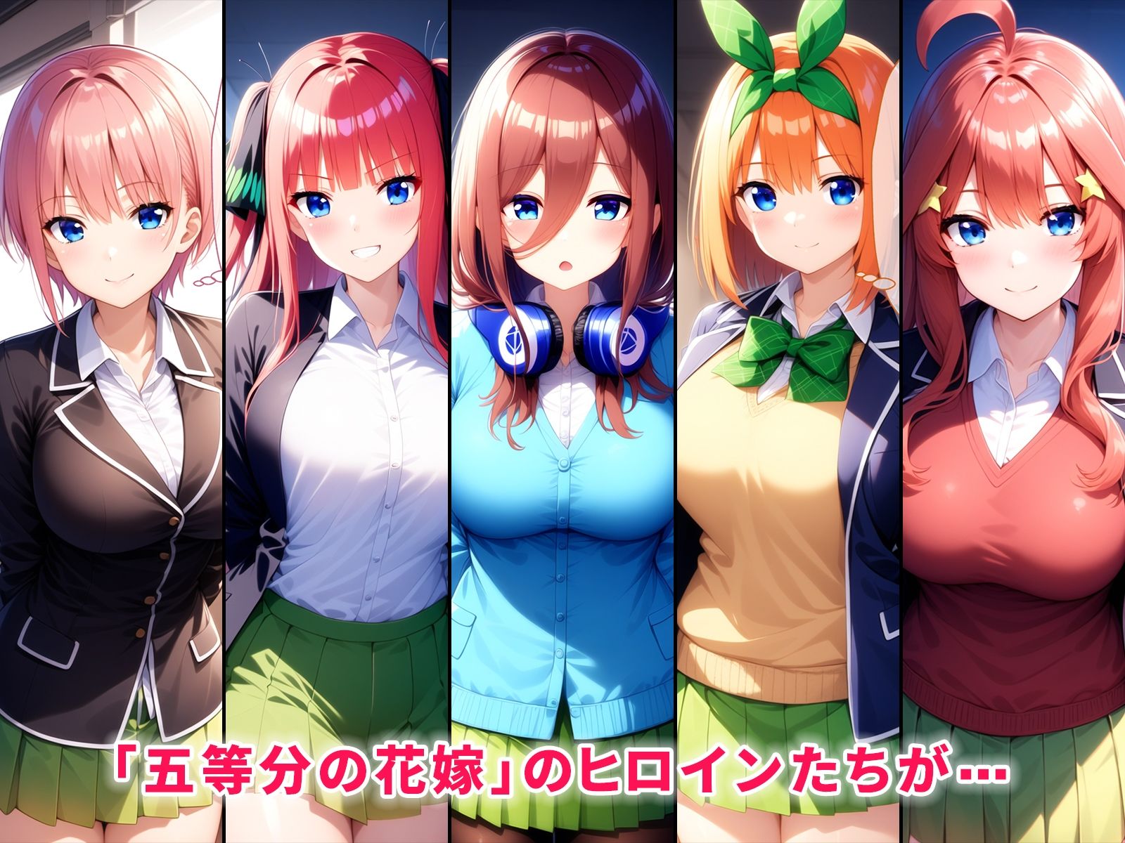 サンプル画像1:美少女五つ子姉妹が催●おじさんに全員寝取られボテ腹花嫁にされる話(ぶるーと) [d_363743]