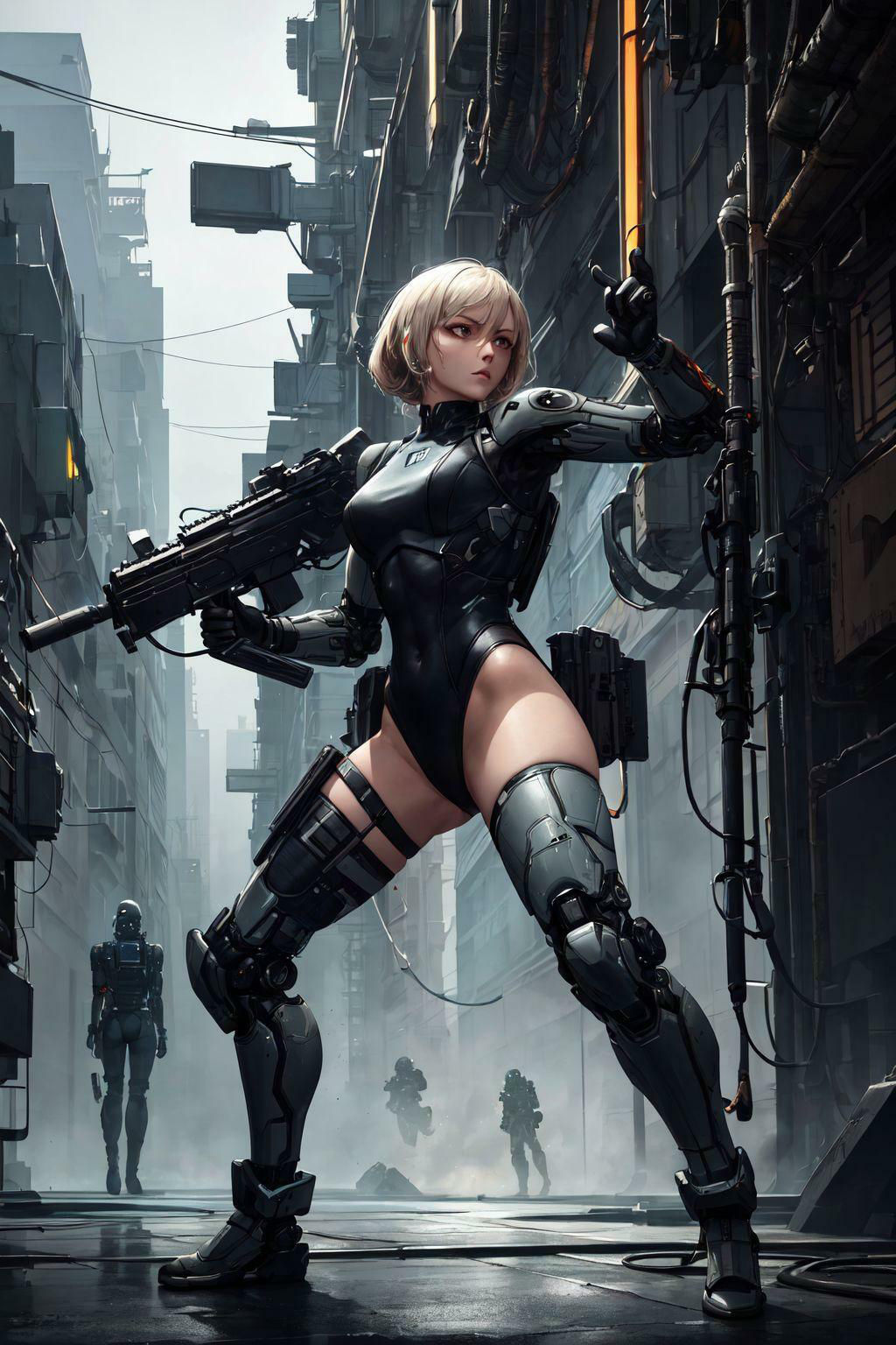 サンプル画像3:無理矢理戦争に駆り出され、ボロボロになぶられるアンドロイド美女たち(フェチコン) [d_363755]