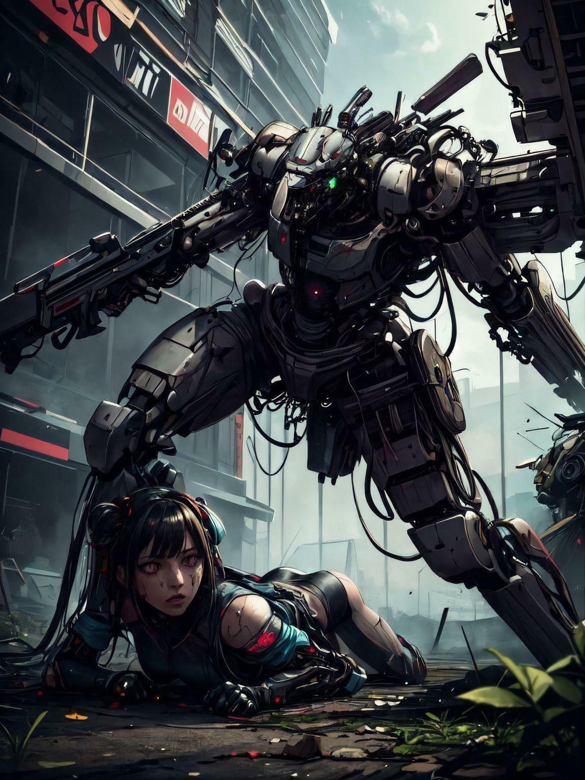 サンプル画像4:無理矢理戦争に駆り出され、ボロボロになぶられるアンドロイド美女たち(フェチコン) [d_363755]