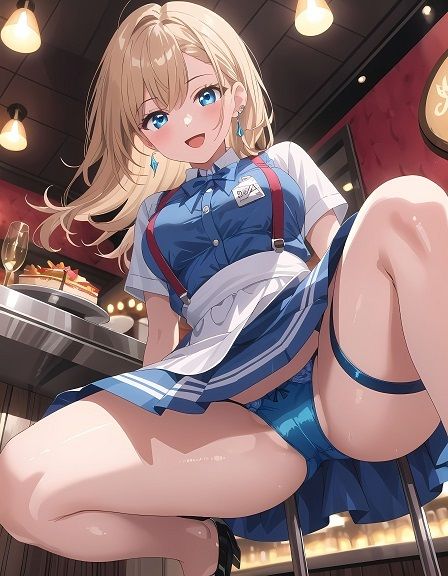 サンプル画像1:ぱんちらレストラン〜ウエイトレスのしゃがみパンチラ編〜(D.P.H.) [d_363853]