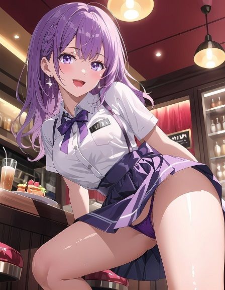 サンプル画像3:ぱんちらレストラン〜ウエイトレスのしゃがみパンチラ編〜(D.P.H.) [d_363853]