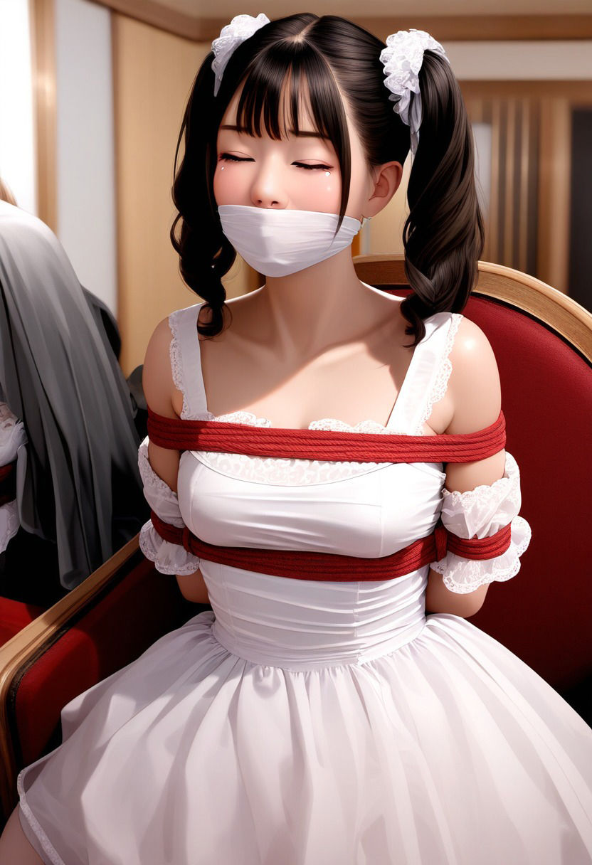 サンプル画像4:今日もまた縛られちゃいました〜フリルドレス編〜(くろねこ倶楽部) [d_363907]