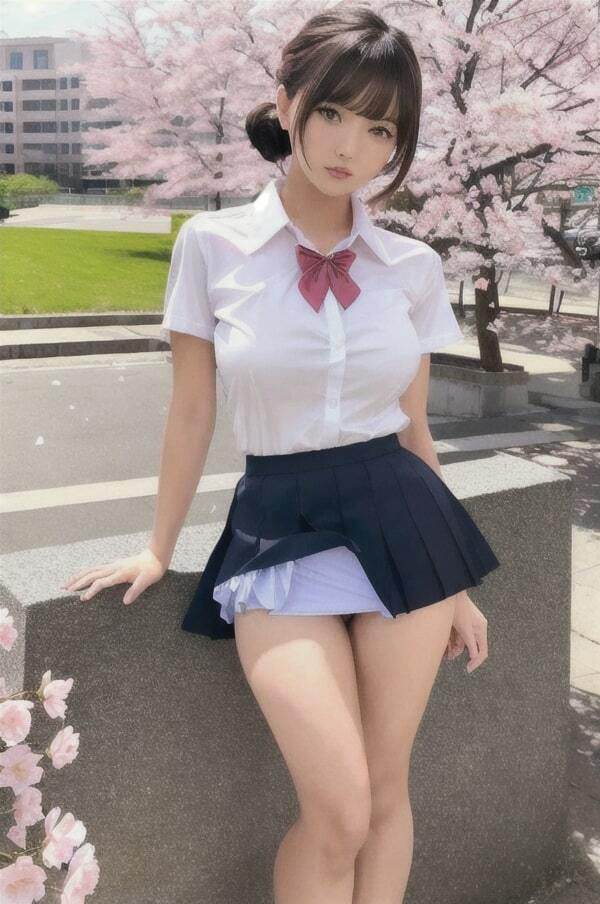 サンプル画像1:街角美少女図鑑総集編〜桜の下でエッチな撮影会〜(美女たちの楽園) [d_363933]