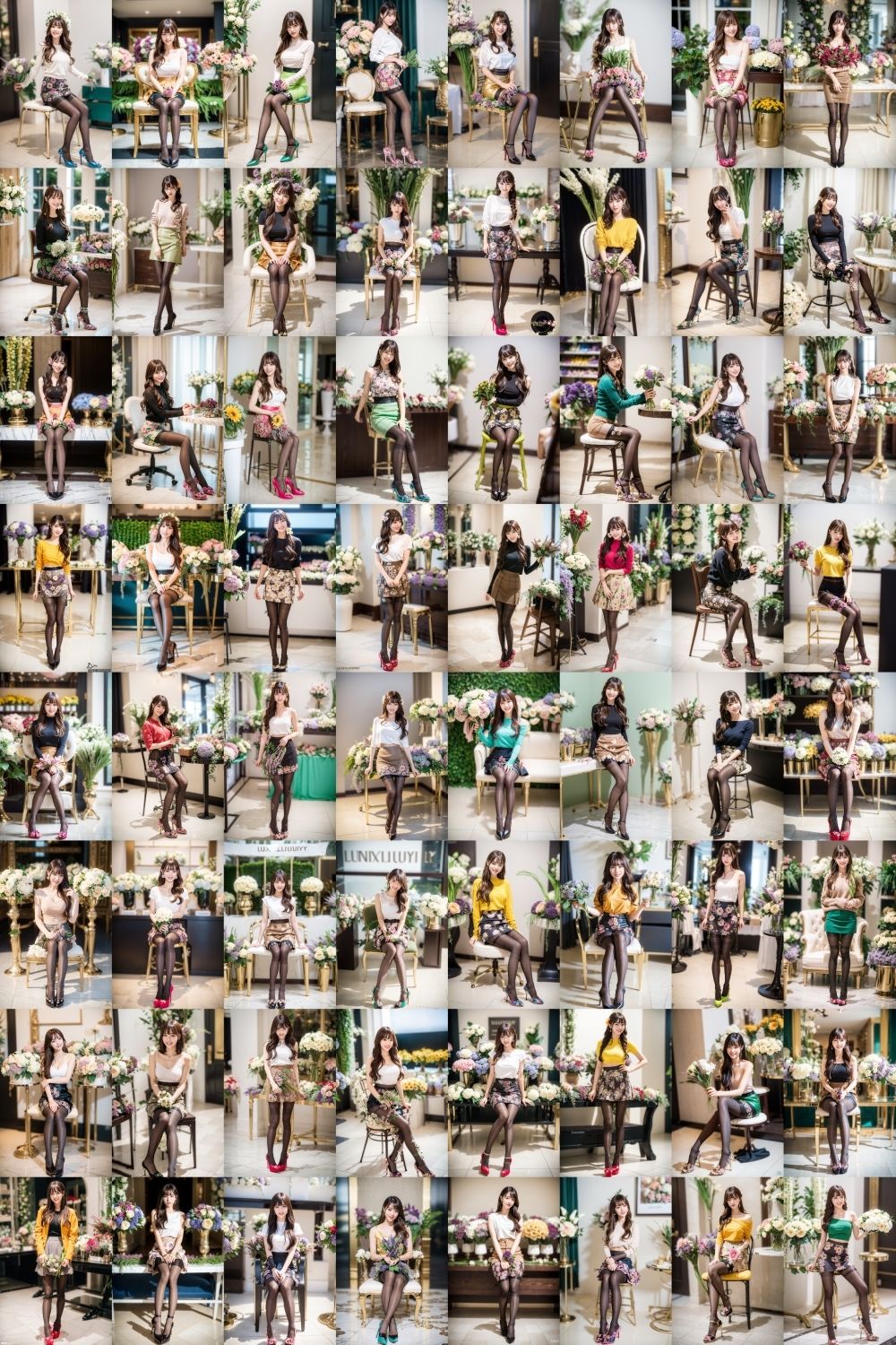 サンプル画像1:フラワーショップ店員の美脚 – Flower shop clerk’s beautiful legs -(あらぶるま) [d_363946]