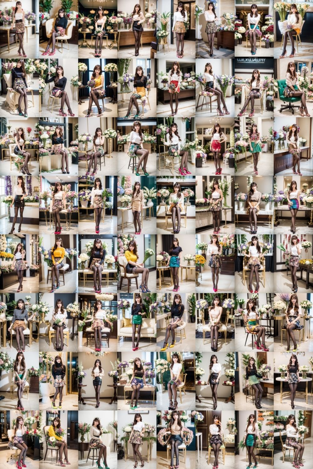 サンプル画像2:フラワーショップ店員の美脚 – Flower shop clerk’s beautiful legs -(あらぶるま) [d_363946]