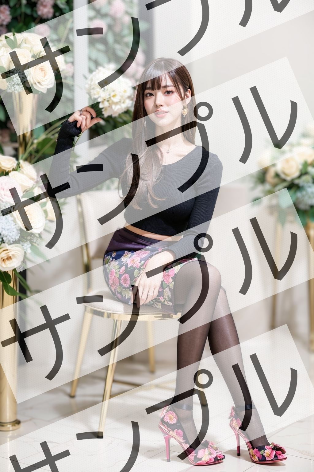 フラワーショップ店員の美脚 - Flower shop clerk’s beautiful legs -のサンプル画像 6