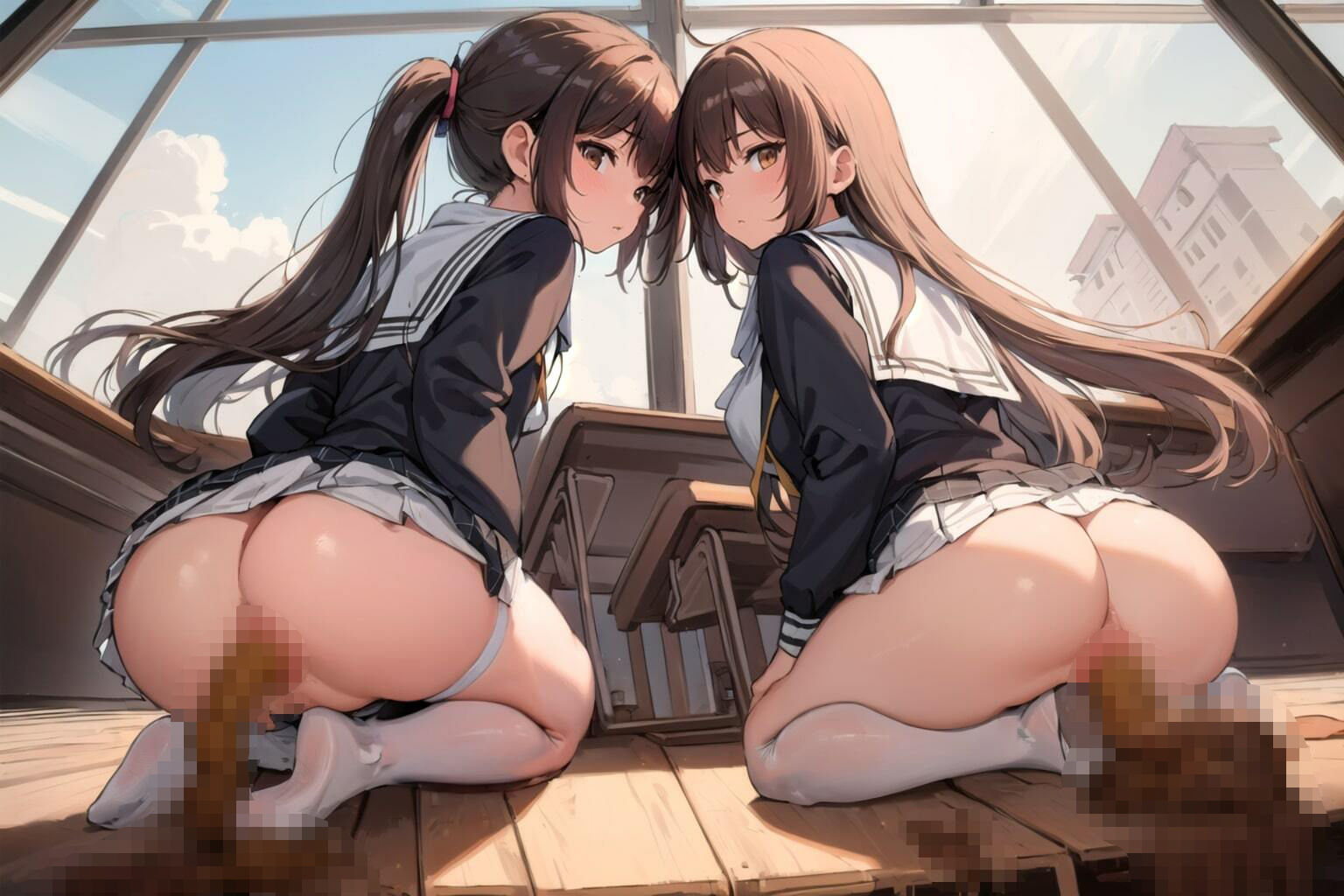 サンプル画像3:教室で脱糞する制服美少女(Chestnut tree) [d_364040]