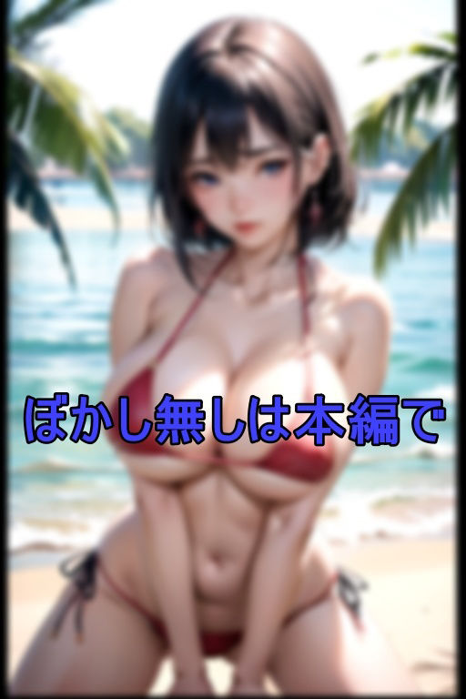 サンプル画像1:押しに弱い超乳ビキニお姉さんに土下座で頼み込んで中出し！！(まんほーる) [d_364065]