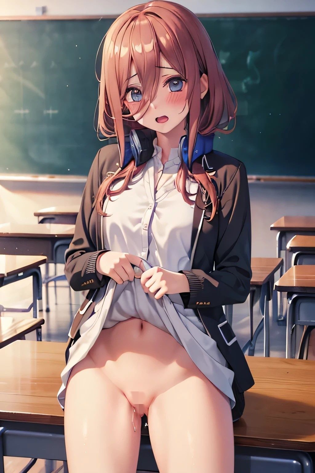 サンプル画像6:五等分の痴女 中野三〇の場合 教室編(五等分の痴女) [d_364230]