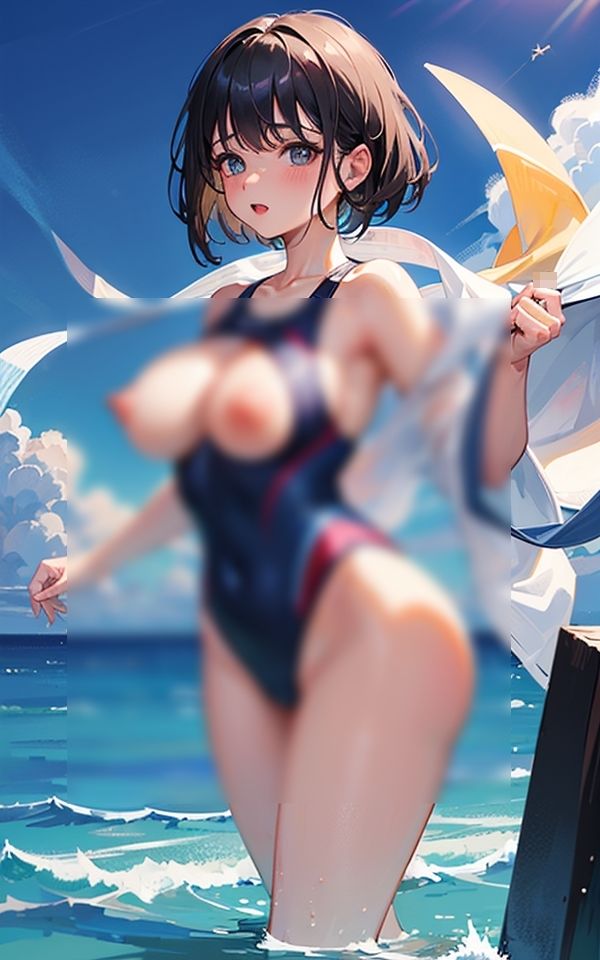 サンプル画像3:コスプレ用の水着で来ちゃた(AIアート工房) [d_364390]