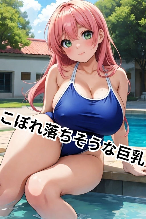 サンプル画像1:発育が良すぎる スク水女子(AIスイミング) [d_364411]