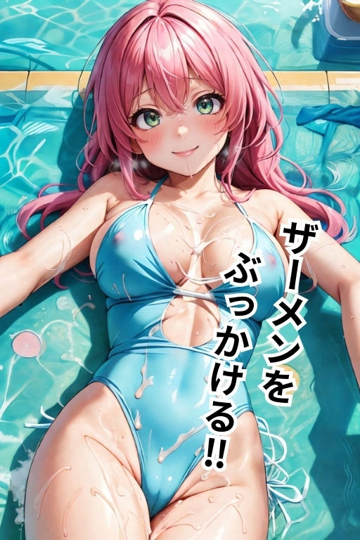 サンプル画像3:発育が良すぎる スク水女子(AIスイミング) [d_364411]