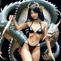 サンプル画像2:コスプレグラビア「堕天使とドラゴン」(美伝プロジェクト) [d_364606]