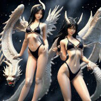 サンプル画像6:コスプレグラビア「堕天使とドラゴン」(美伝プロジェクト) [d_364606]