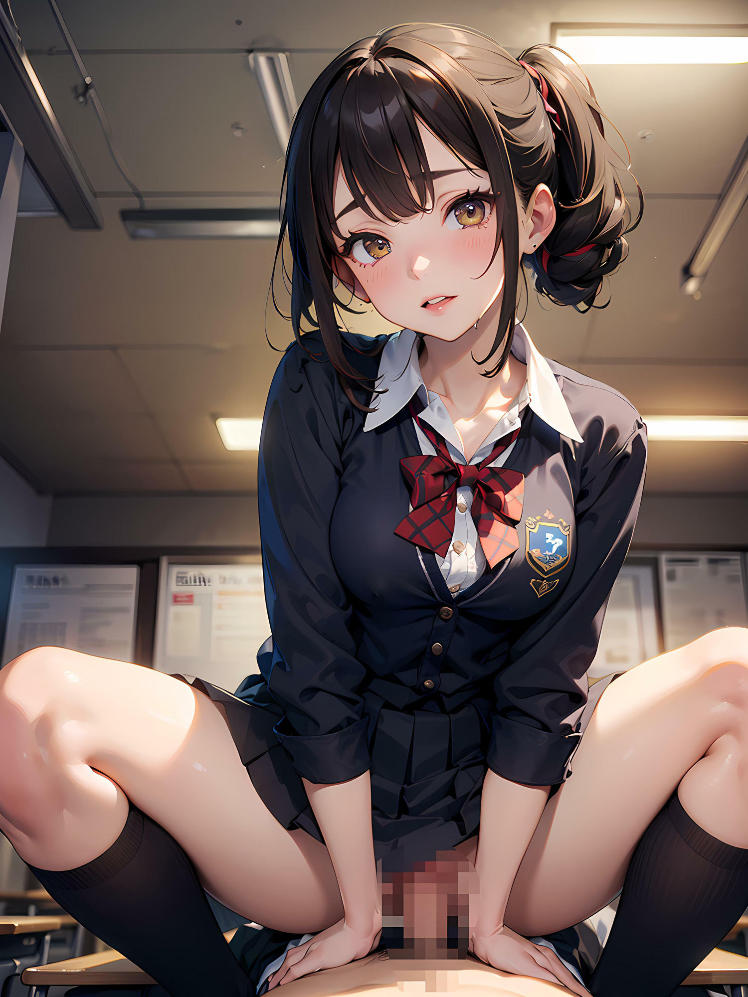 サンプル画像1:変態教師の盗撮コレクション 制服女子ハメ撮り編(AI愛create) [d_364941]