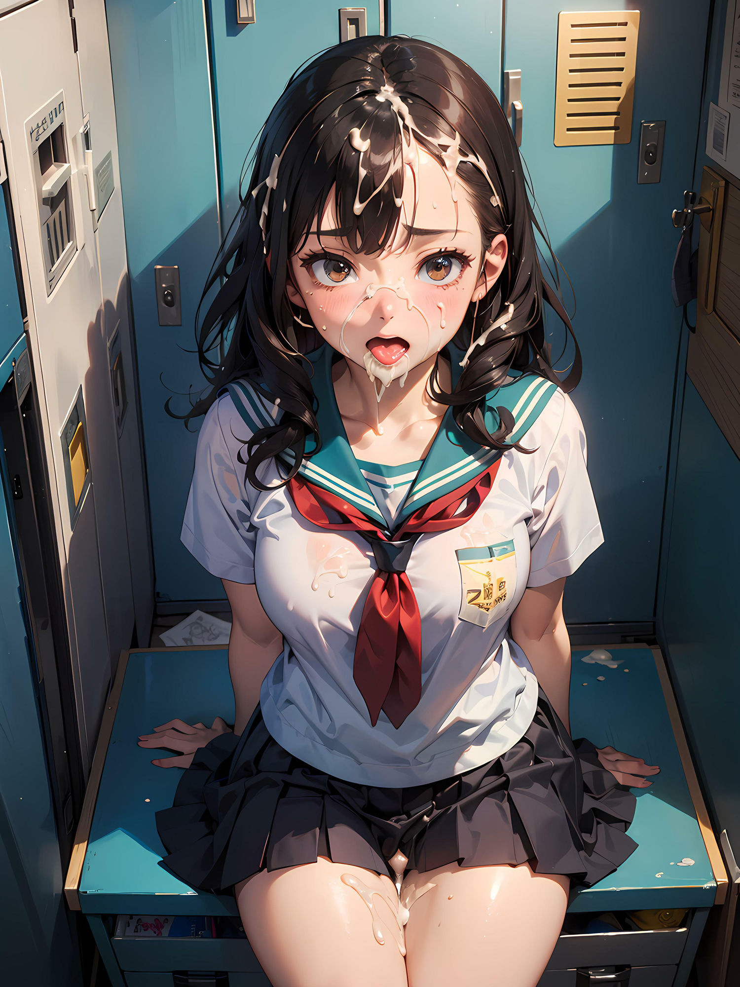 サンプル画像2:変態教師の盗撮コレクション 制服女子ハメ撮り編(AI愛create) [d_364941]