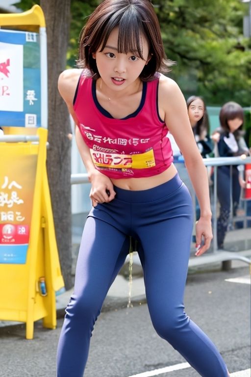 サンプル画像4:おもらしマラソン女子(P-AI planning) [d_364961]