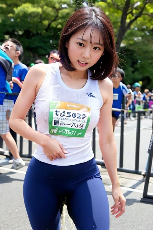 サンプル画像6:おもらしマラソン女子(P-AI planning) [d_364961]