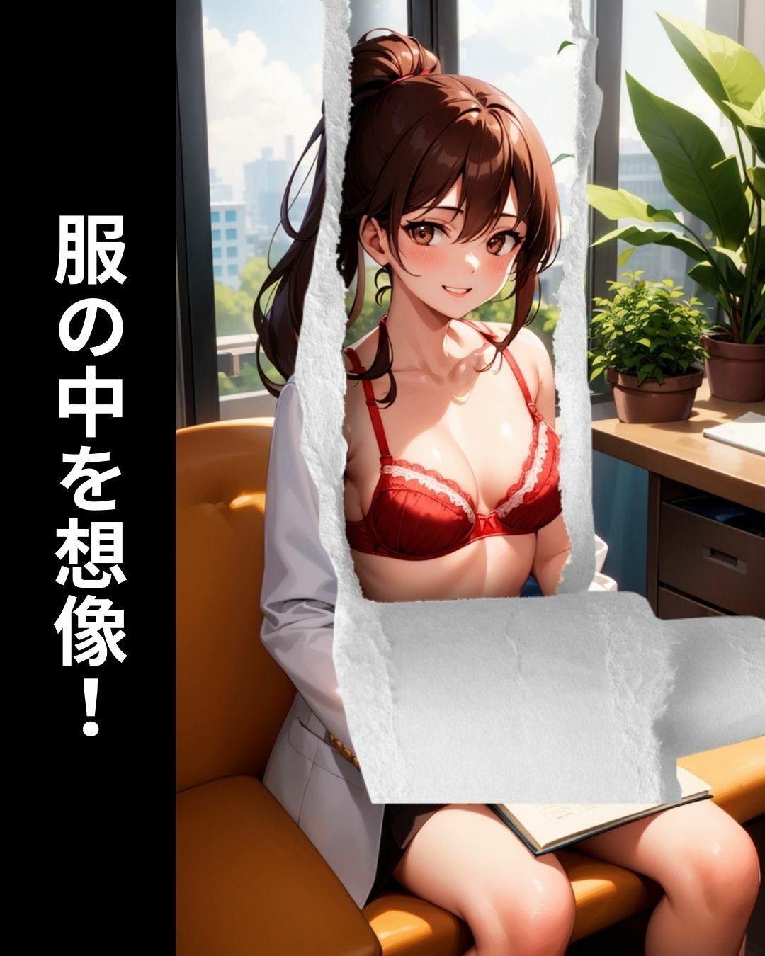 サンプル画像5:妄想撮影 働く女の子編(れい@AIフェチ絵) [d_364985]