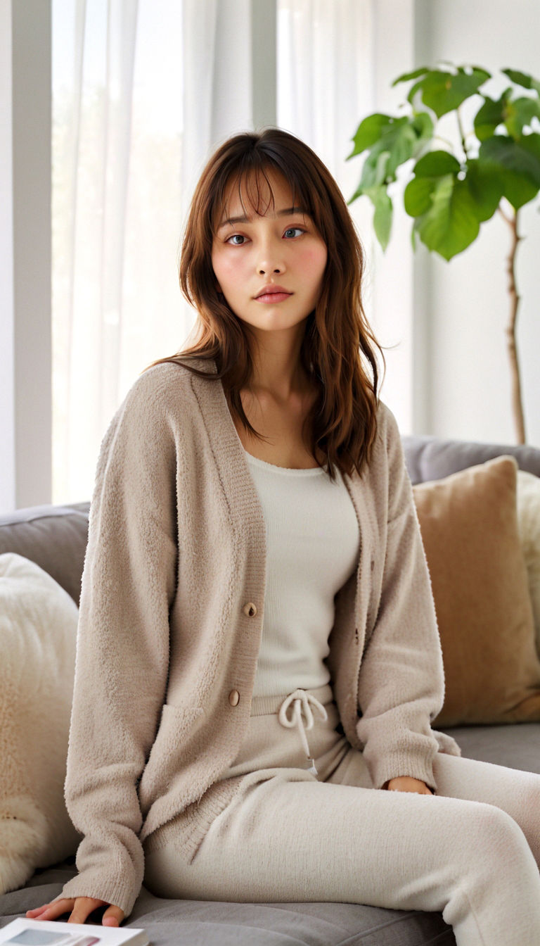 サンプル画像2:【福袋】篠原麻里奈＆石川恵美里:AI生成美女カタログ28巻・30巻セット(ゆるふわAI) [d_365081]