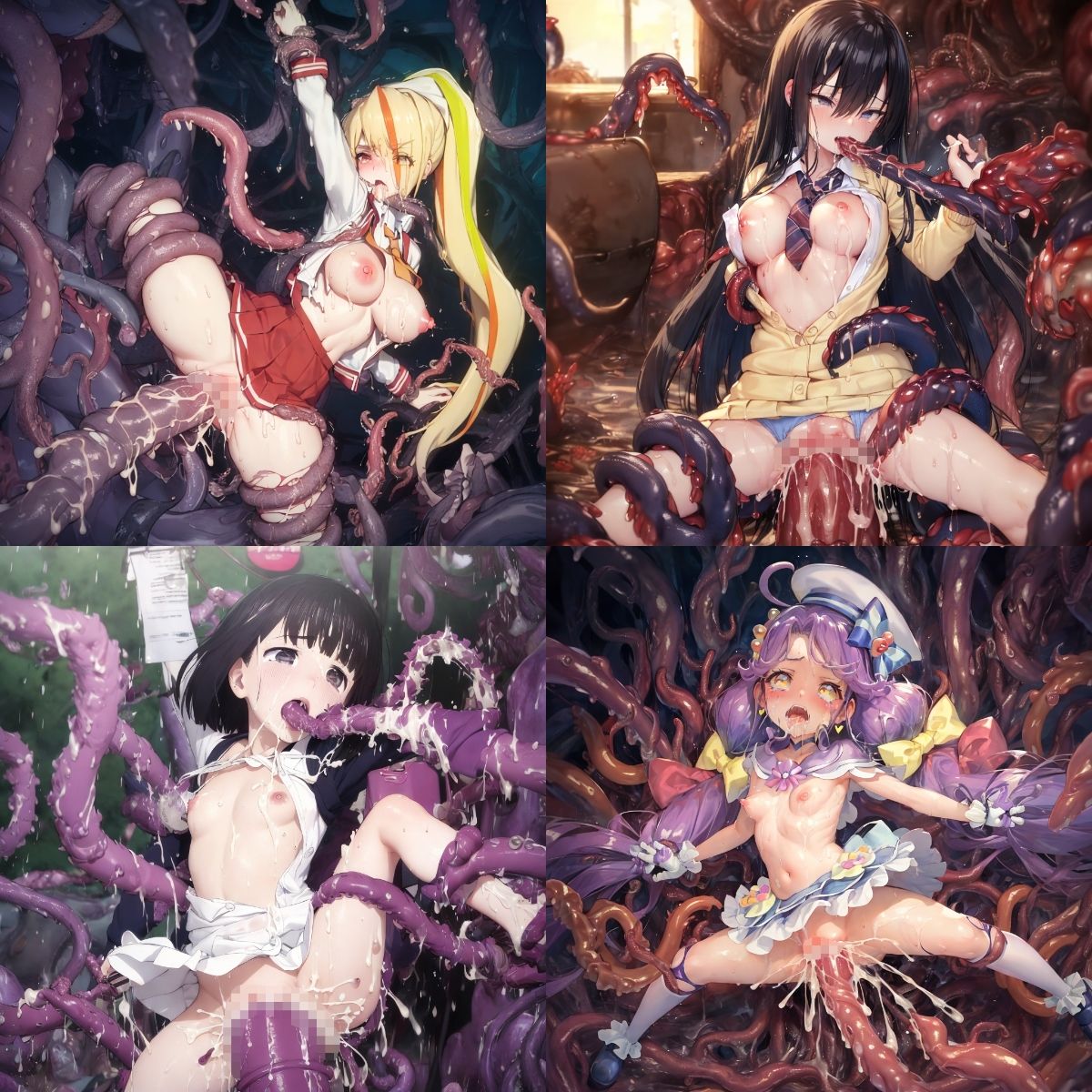 サンプル画像4:アニメキャラ触手はぁはぁCG集 2021冬春編(AIUEOEKAKI) [d_365109]