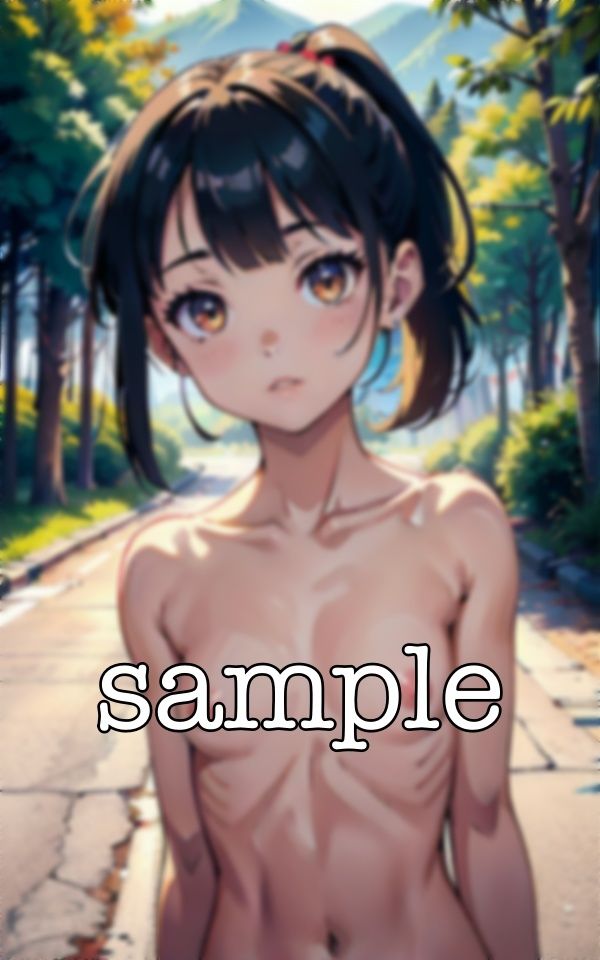 サンプル画像3:キャンプで全裸スペシャル！美乳のBカップでキャンプの山道で全裸で撮影・・(くぱぁの国王) [d_365209]