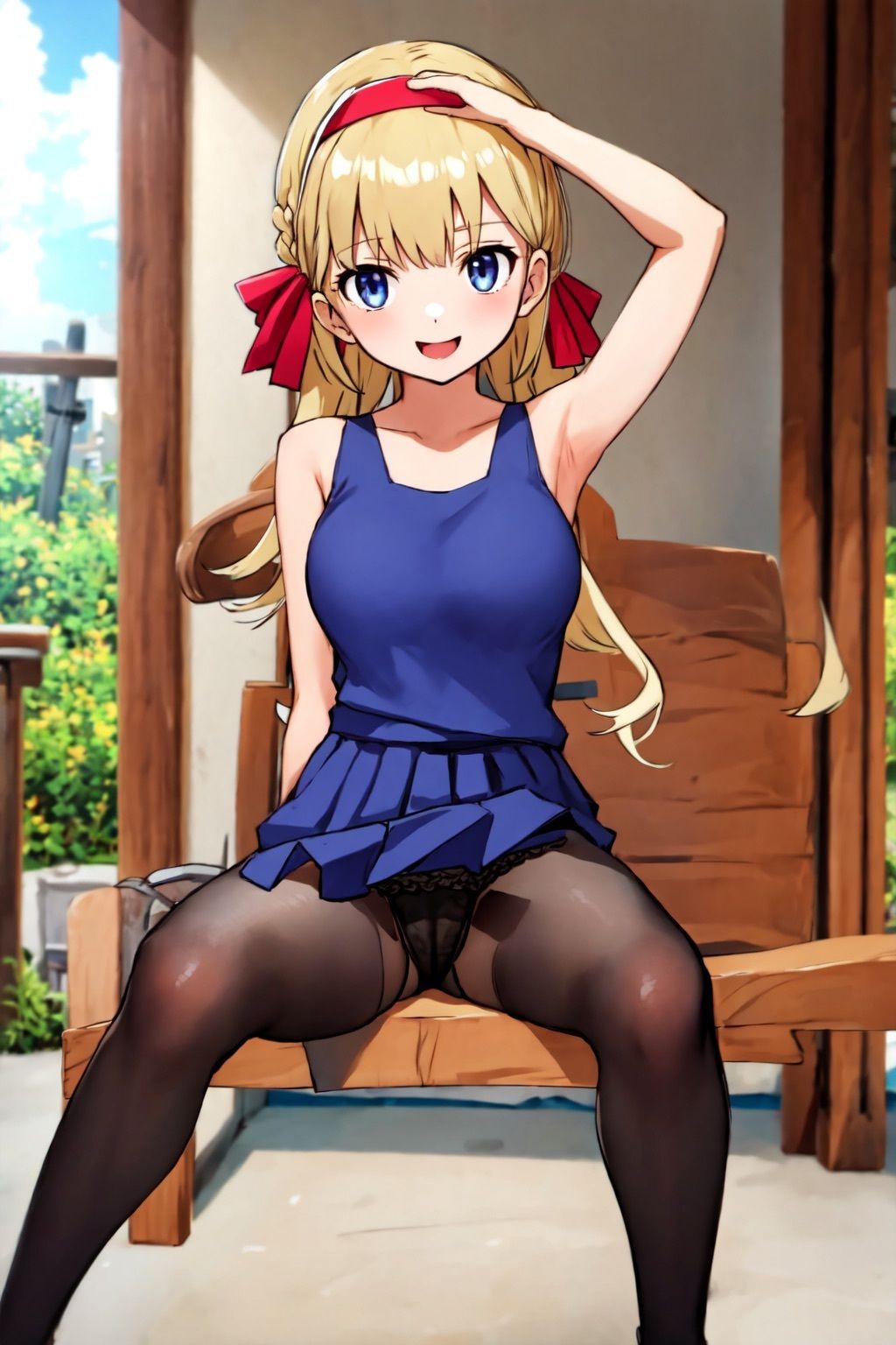 サンプル画像6:乙女ゲー世界はモブに◯しい世界です アン◯ェリカ 水着・タイツ（エロ）CG集(Rin ｜ AI art) [d_365249]