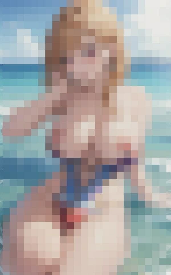 サンプル画像2:南の島で出会った 巨乳水着美女(miracleAIラボ) [d_365364]