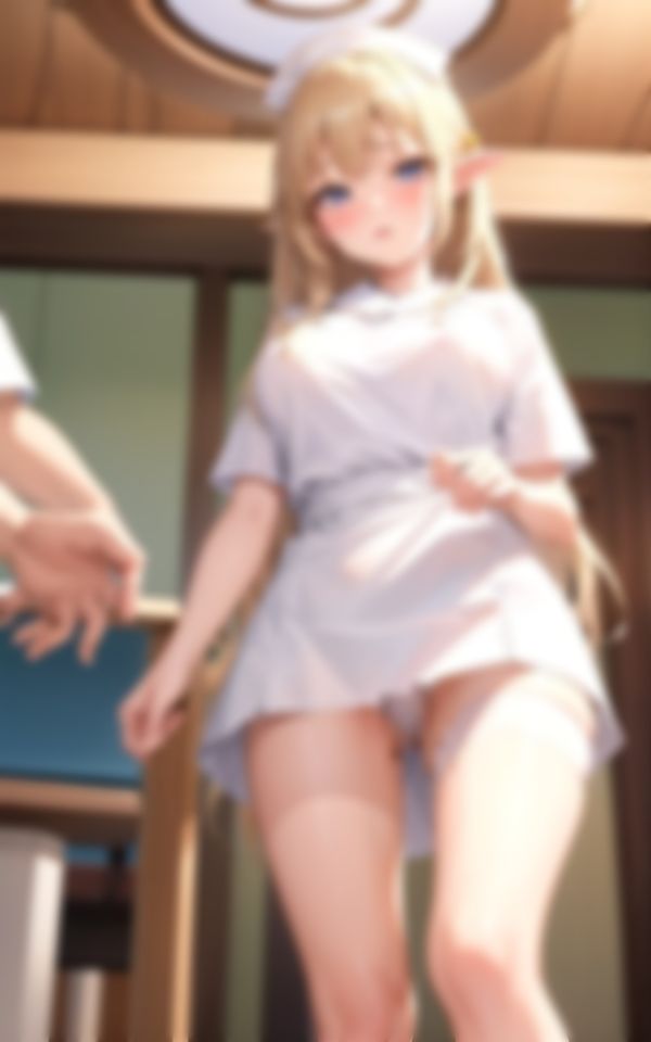 サンプル画像1:ある診療所で行われた新人ナースがパンツを見せる研修(I LOVE AI) [d_365438]