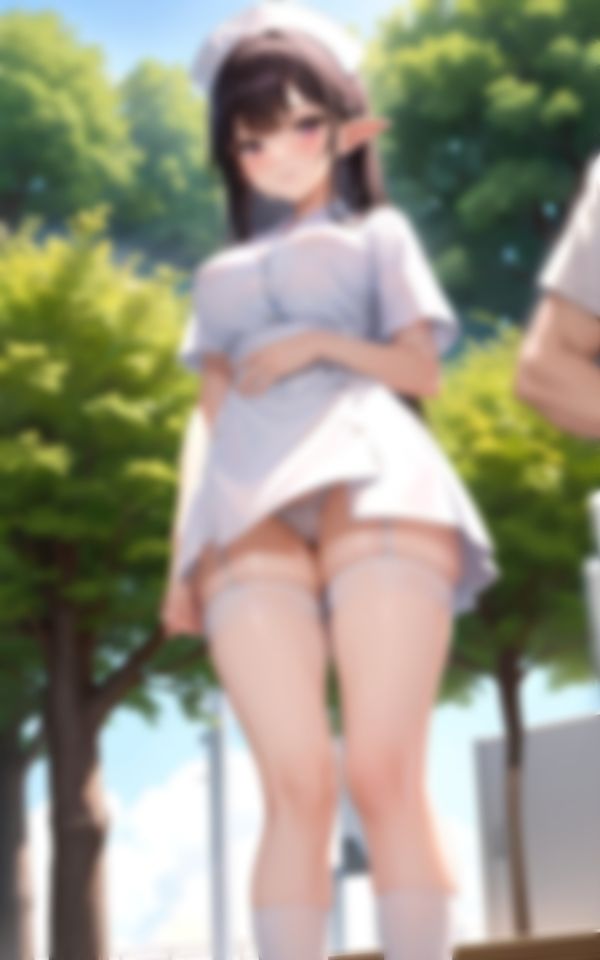 サンプル画像2:ある診療所で行われた新人ナースがパンツを見せる研修(I LOVE AI) [d_365438]