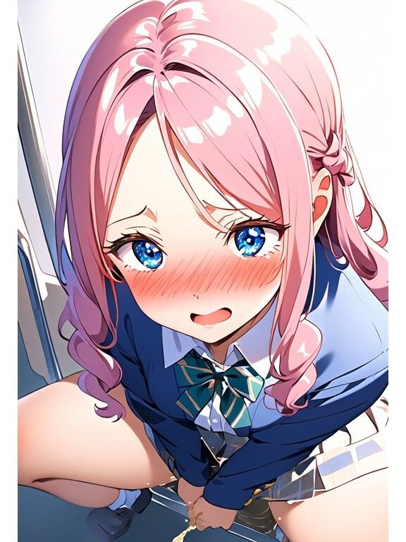 サンプル画像3:【おしっこ・おもらし】JKがパンツのまま放尿しちゃう！おもらし姿を隠し撮り(AI欲イラスト屋さん：わんたんめん) [d_365702]