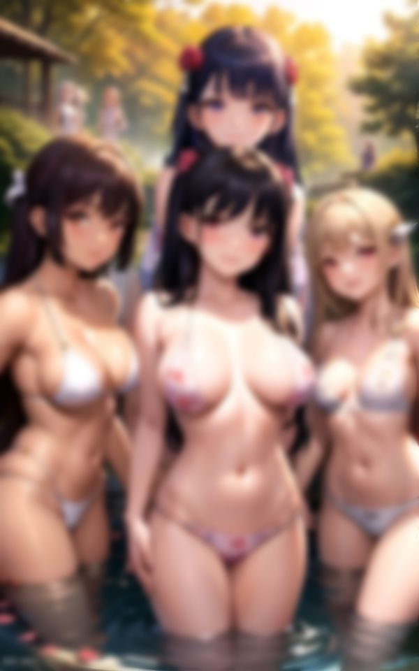 サンプル画像4:スタイル抜群の美女たちが集まるハーレム天国の秘湯(えいあいLOVE出版) [d_365770]