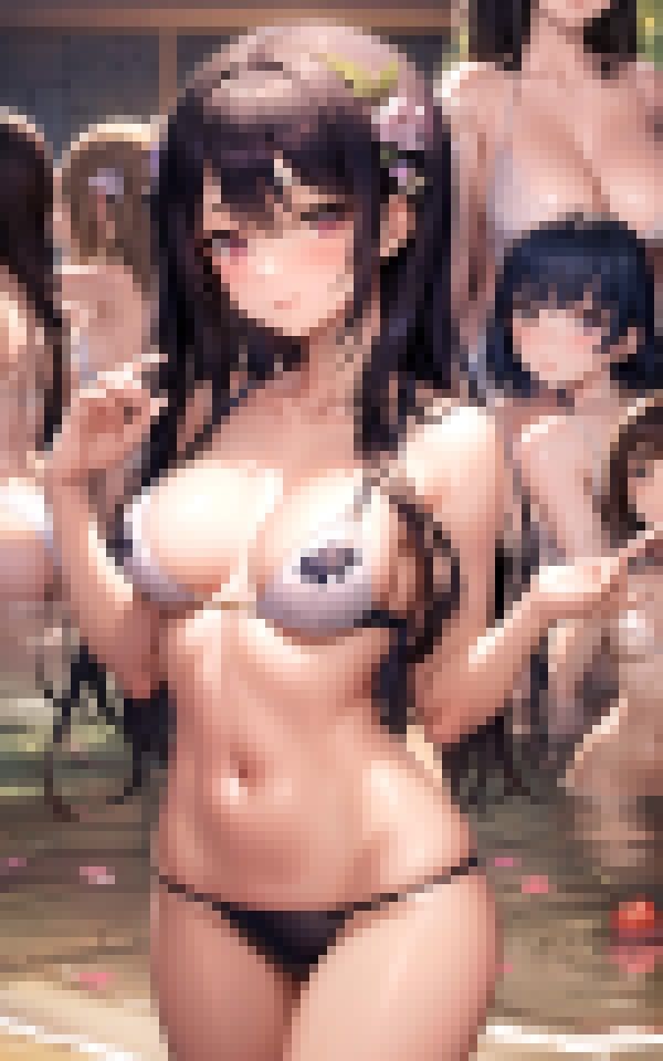 サンプル画像1:妄想浪漫〜水着美女とお忍び混浴温泉〜(淫乱の川) [d_365851]