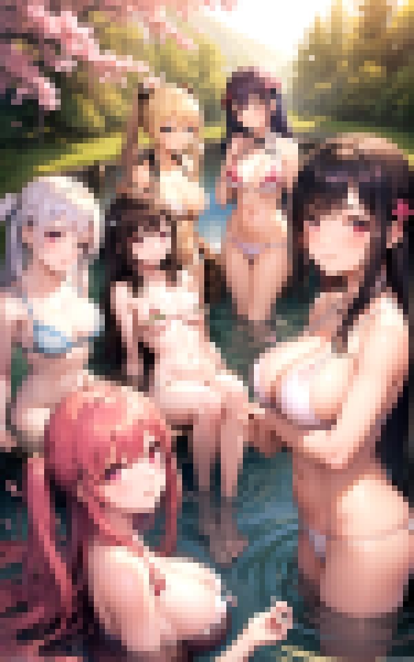 サンプル画像4:妄想浪漫〜水着美女とお忍び混浴温泉〜(淫乱の川) [d_365851]