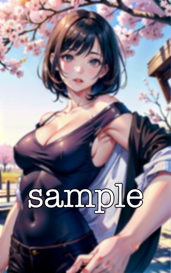 サンプル画像3:花見スペシャル100連発！Gカップのセーターニットが桜の下でほろ酔い気分(性欲モンスター企画) [d_365944]