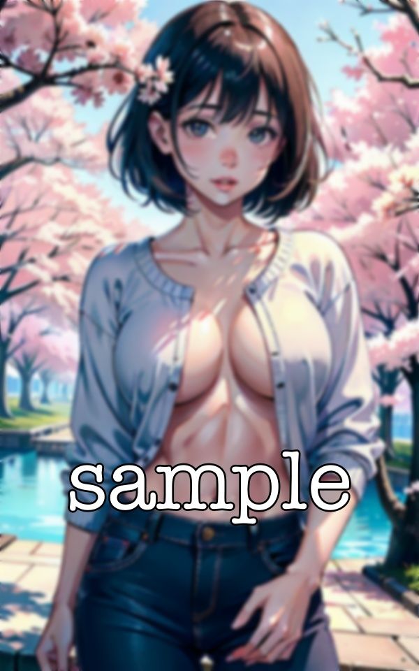 サンプル画像4:花見スペシャル100連発！Gカップのセーターニットが桜の下でほろ酔い気分(性欲モンスター企画) [d_365944]