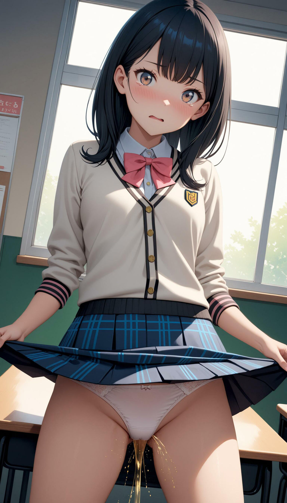 サンプル画像4:【高画質】女子校生のパンティおもらし(AI_Shiteru) [d_366016]