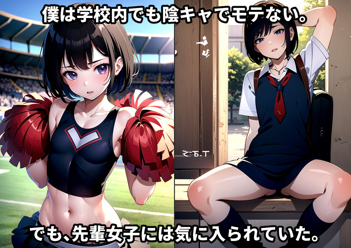 サンプル画像2:同じ学校に通っている先輩がお姉ちゃん気質を拗らせて僕の射精管理までしてくれた(kawaii創造) [d_366148]