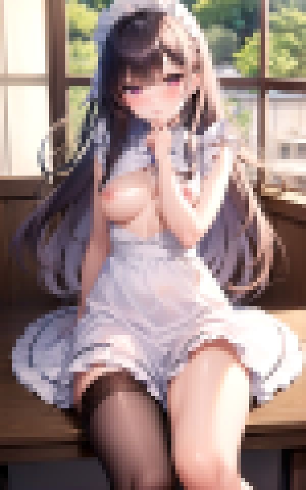 サンプル画像5:メイド喫茶の裏チェキ撮影(淫乱の川) [d_366253]