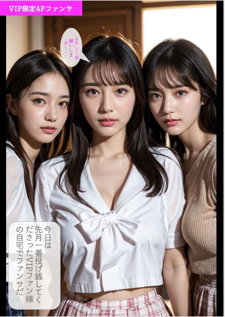 サンプル画像4:［ストーリー＋大量画像］爆乳美少女！地下アイドルのイキすぎやりすぎ精子まみれファンサービス！(顔面最強美双子（AI2Twins）) [d_366301]